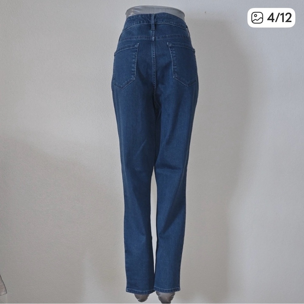 Martha Stewart Skinny Jeans with Peacock Embroidery Size 12 - Picture 2 of 12